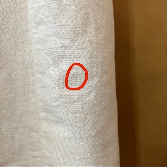 Urban Outfitters | Linen Button Down Front Strappy Back Mini Dress White Size S - Picture 8 of 14